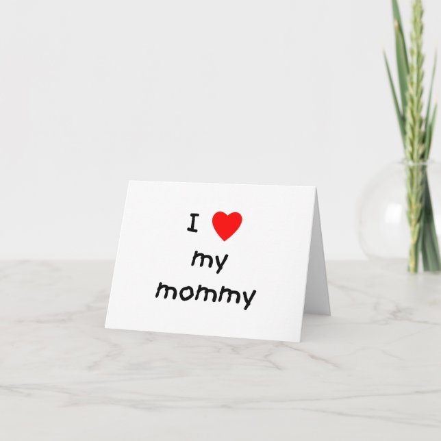 Tarjeta Amo a mi mamá (Anverso)