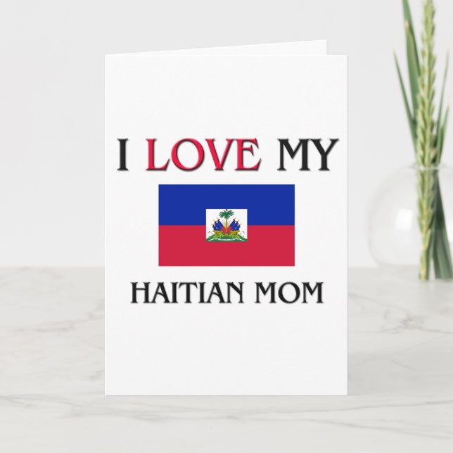Tarjeta Amo a mi mamá haitiana (Anverso)