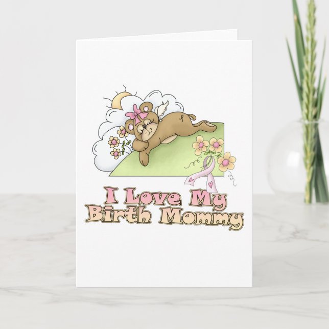 Tarjeta Amo a mi mamá natal (Anverso)