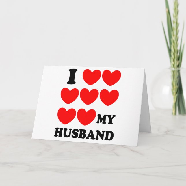 Tarjeta Amo a mi marido (Anverso)