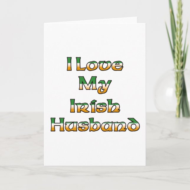 Tarjeta Amo a mi marido irlandés (Anverso)