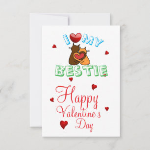 Tarjeta Amo a mi mejor amiga corazón