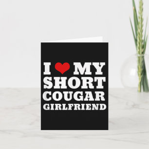 Tarjeta Amo a mi novia cougar baja Me encanta mi cougar