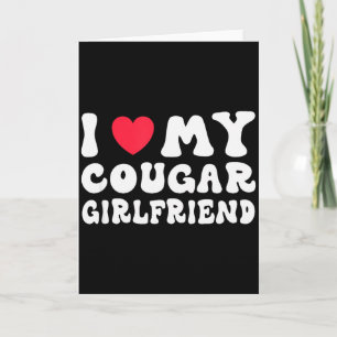 Tarjeta Amo a mi novia cougar corazón Novia divertida dife
