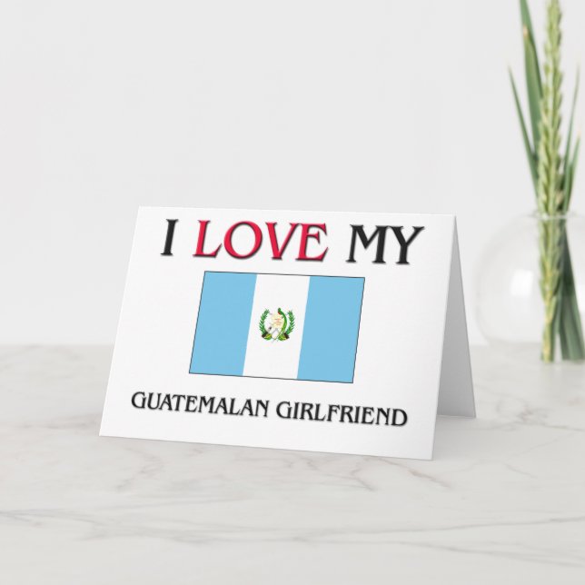 Tarjeta Amo a mi novia guatemalteca (Anverso)