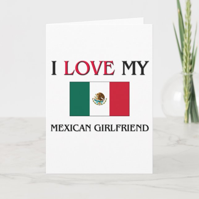 Tarjeta Amo a mi novia mexicana (Anverso)