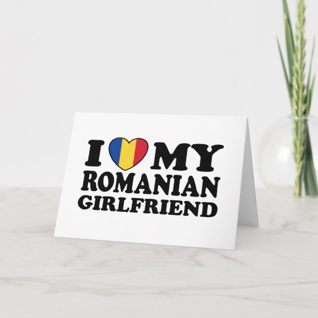 Tarjeta Amo a mi novia rumana (Anverso)