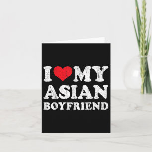 Tarjeta Amo a mi novio asiático Funny Girlfriend Valenti