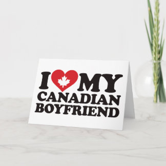Tarjeta Amo a mi novio canadiense