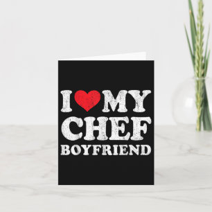 Tarjeta Amo a mi novio chef divertida novia Valentin
