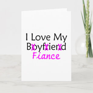 Tarjeta Amo A Mi Novio Fiance Pink