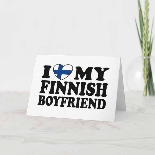 Tarjeta Amo a mi novio finlandés (Anverso)
