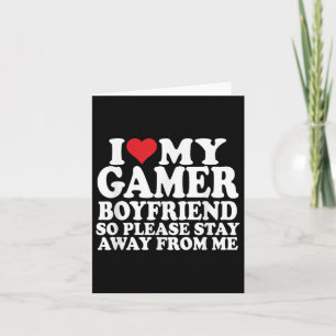Tarjeta Amo a mi novio jugador corazón novio videojuegos, 