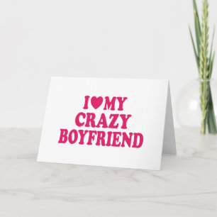 Tarjeta Amo a mi novio loco