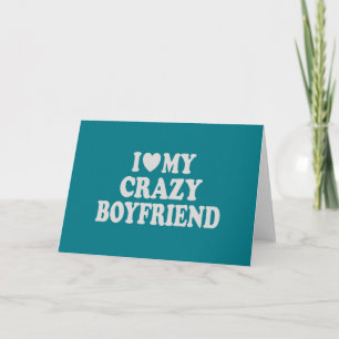 Tarjeta Amo a mi novio loco