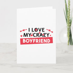 Tarjeta Amo a mi novio loco