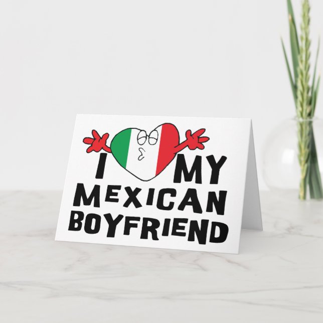 Tarjeta Amo a mi novio mexicano (Anverso)