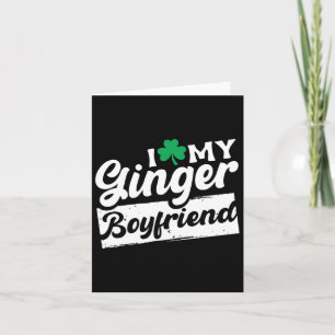 Tarjeta Amo a mi novio pelirrojo Shamrock St Pat