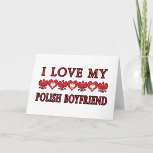 Tarjeta Amo a mi novio polaco