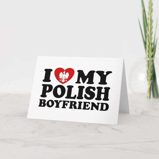 Tarjeta Amo a mi novio polaco (Anverso)