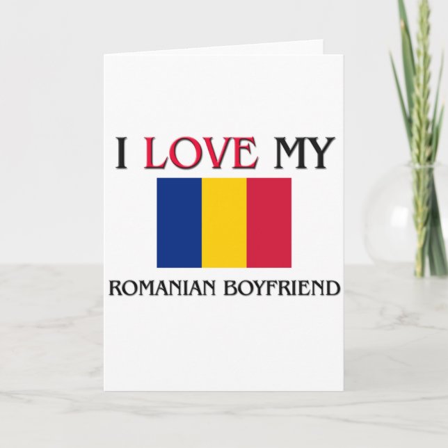 Tarjeta Amo a mi novio rumano (Anverso)