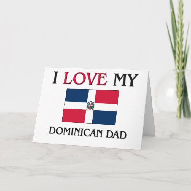 Tarjeta Amo A Mi Padre Dominicano (Anverso)