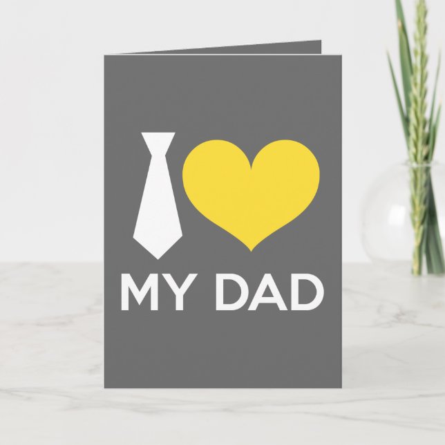 Tarjeta Amo a mi papá (Anverso)