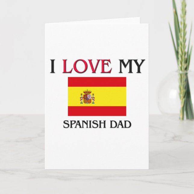 Tarjeta Amo A Mi Papá Español (Anverso)