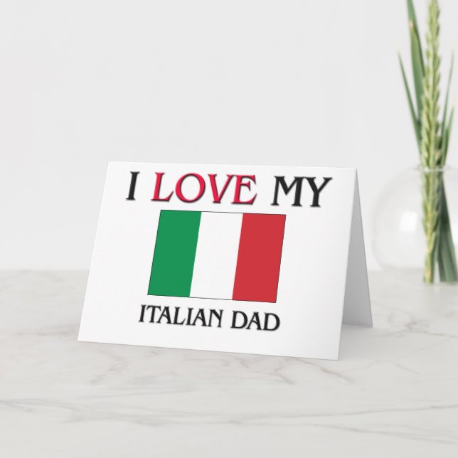 Tarjeta Amo a mi papá italiano (Anverso)