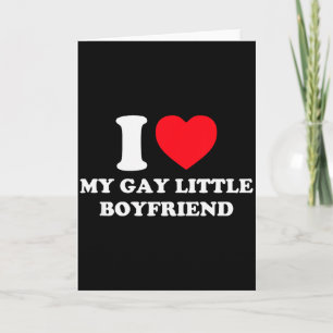 Tarjeta Amo a mi pequeño novio gay divertido Y2k San Valen