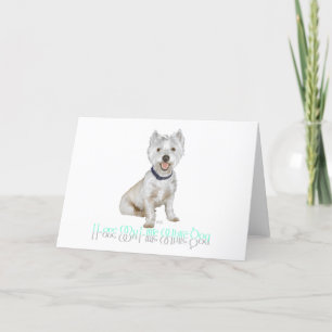 Tarjeta Amo a mi pequeño perro blanco - Westie