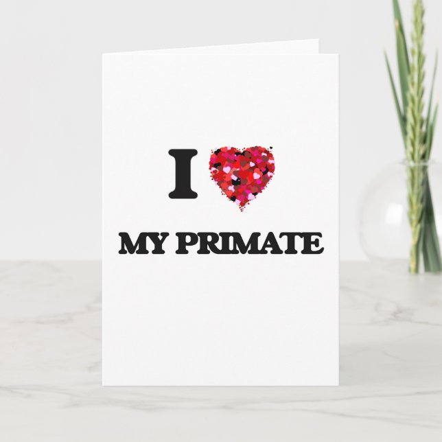 Tarjeta Amo a mi primate (Anverso)