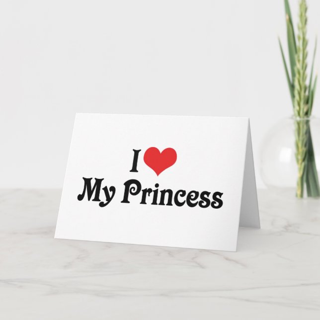 Tarjeta Amo a mi princesa (Anverso)