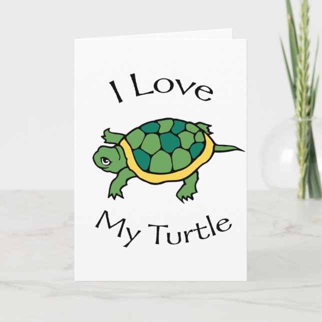 Tarjeta Amo a mi tortuga (Anverso)