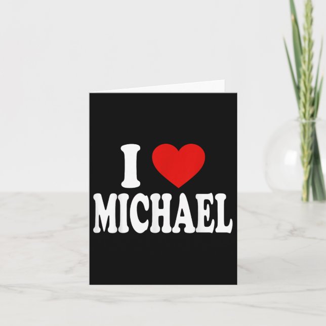 Tarjeta Amo a Michael  (Anverso)