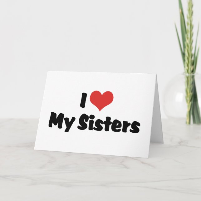 Tarjeta Amo a mis hermanas (Anverso)
