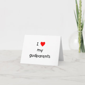 Tarjeta Amo a mis padrinos