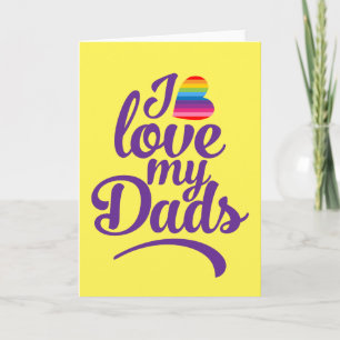 Tarjeta Amo a mis papás - Orgullo del Día del Padre LGBTQ