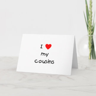 Tarjeta Amo a mis primos