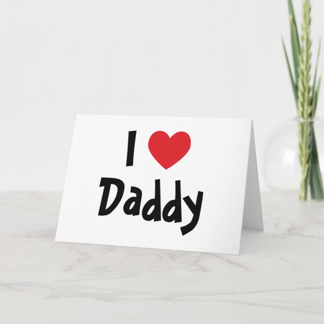 Tarjeta Amo a papá (Anverso)