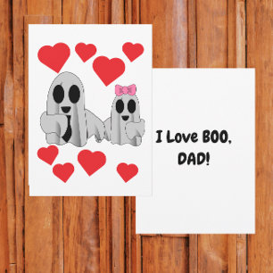 Tarjeta Amo a Papá Boo de Flat de Hija