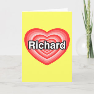Tarjeta Amo a Richard. Te amo Richard. Corazón