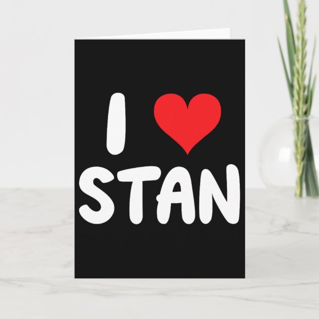Tarjeta Amo a Stan - Corazón - Nombre  (Anverso)