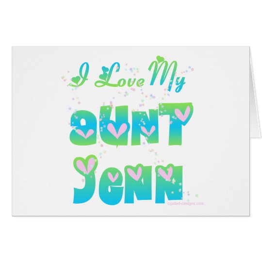 Tarjeta Amo a tía Jenn