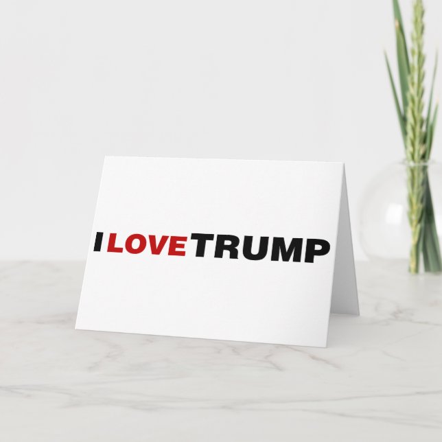 Tarjeta Amo a Trump (Anverso)