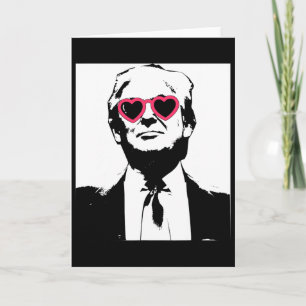 Tarjeta Amo a Trump Gafas de sol Corazón Rosa Punk Rock Ra