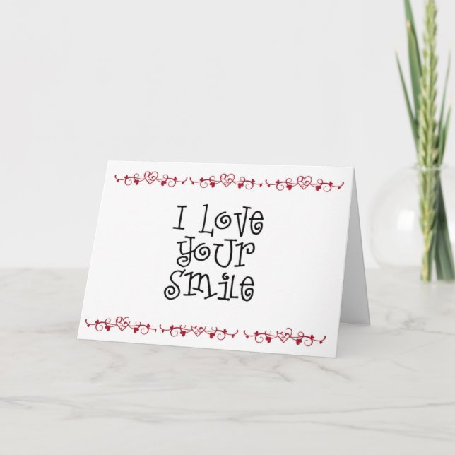 TARJETA AMO A TU SONRISA QUE DIJISTE "YO" (Anverso)