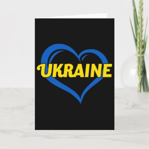Tarjeta Amo a Ucrania Me encanta Ucrania Bandera de Ucrani