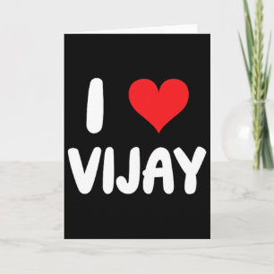 Tarjeta Amo a Vijay - Corazón 