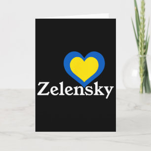 Tarjeta Amo a Zelensky Ucrania Presidente Volodymyr Corazó
